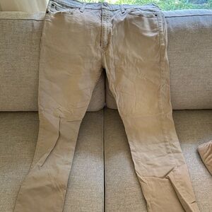 Levi's straight leg tan jeans